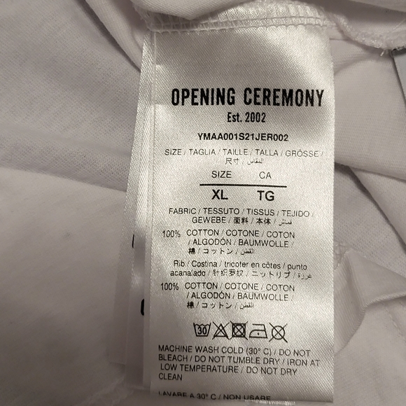 OPENING CEREMONY Logo Print Cotton T-Shirt - Picture 7 of 8